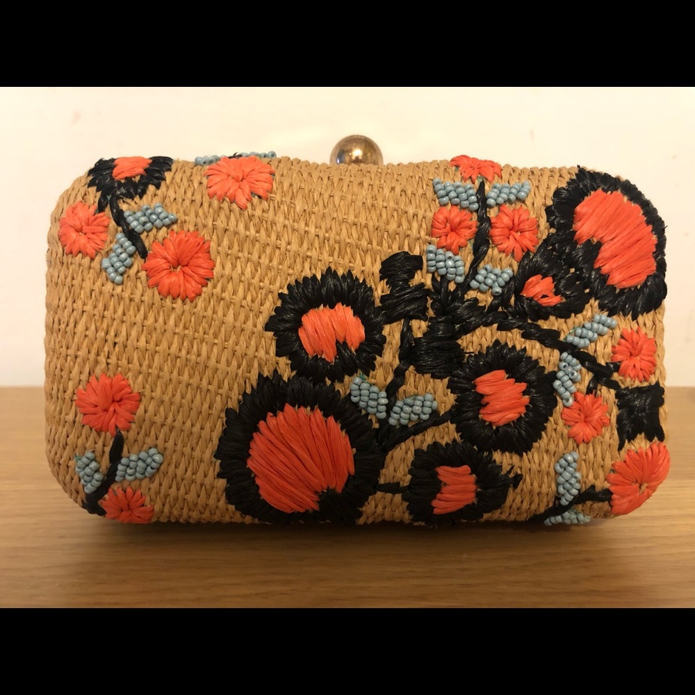 Zara Straw Clutch Bag